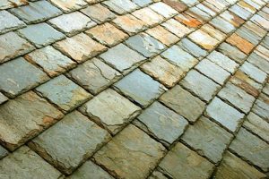natural slate tiles on a roof