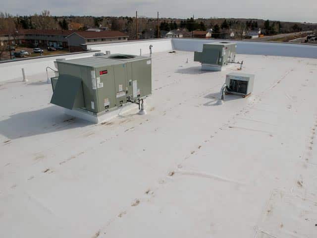 new pvc roof on commercial building