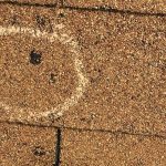 asphalt shingle roof with hail damage