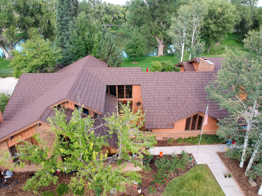 new residential stone-coated metal roofing shingles
