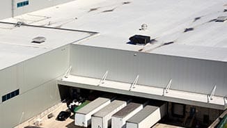 commercial building aerial view