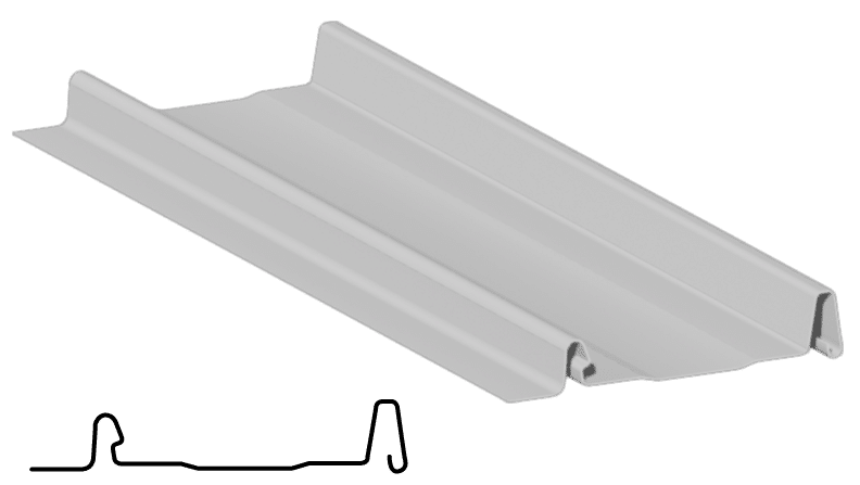 FF100 snaplock metal roofing panel profile
