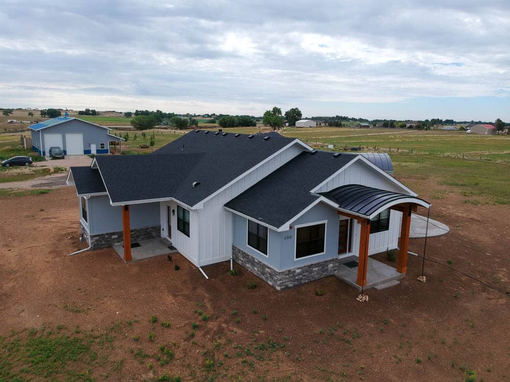 a new roof on a new home in Fort Collins, Colorado