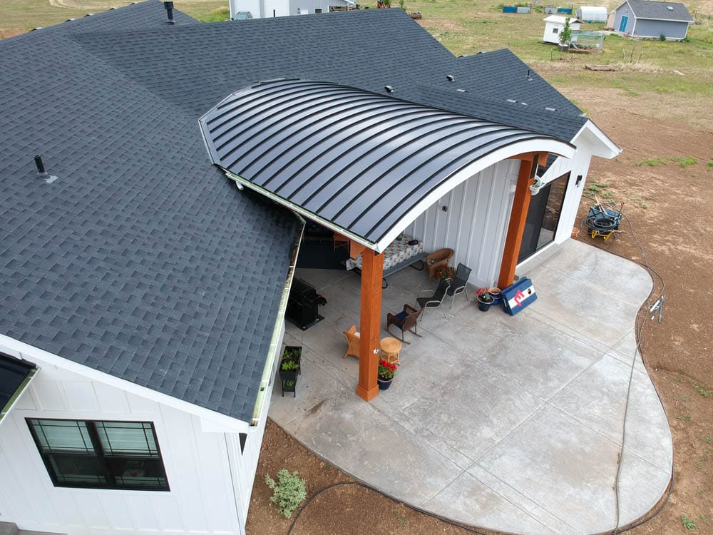 a new roof on a new home in Fort Collins, Colorado