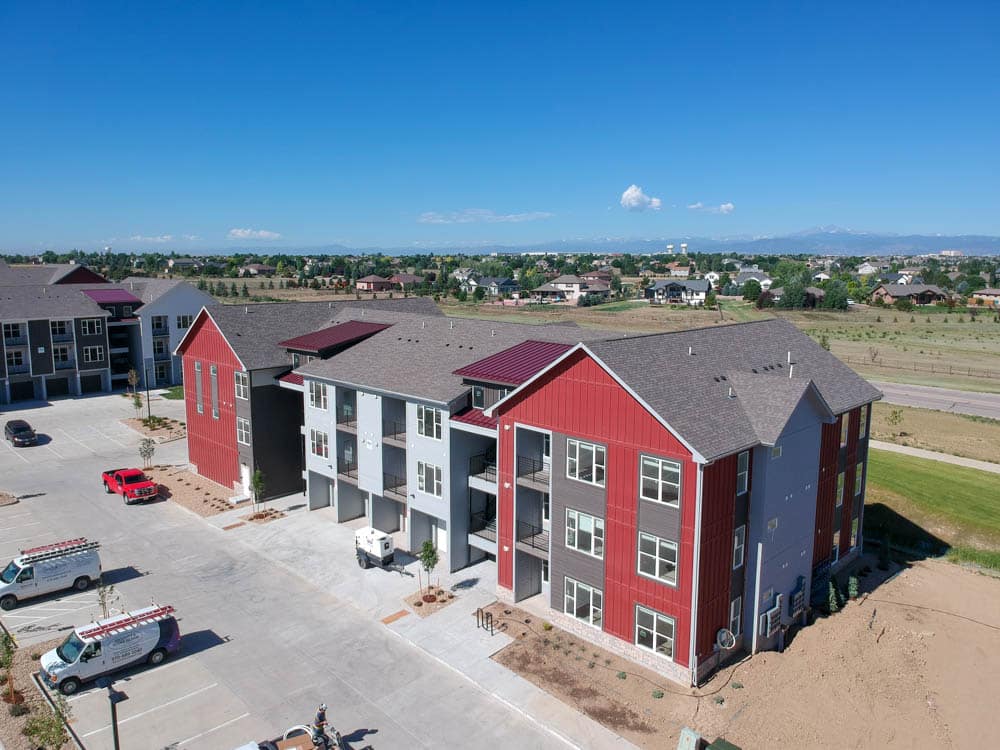 new roof on new apartments in windsor, co