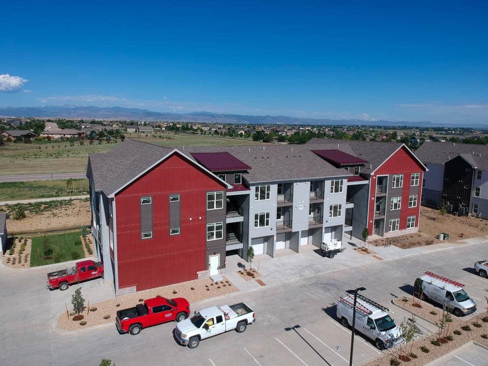 new roof on new apartments in windsor, co