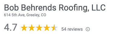 google reviews of bob behrends roofing