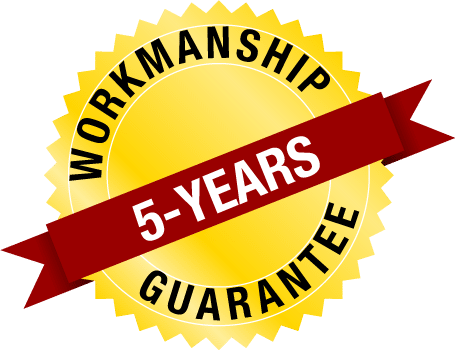 5-year workmanship guarantee seal